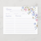 Pastel Wildflower Vrijgezellenfeest Recept Kaart (Voorkant)