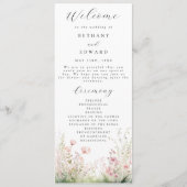 Pastel Wildflower Wedding Programma (Voorkant)