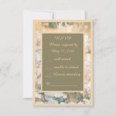 pastel wildflower weide bruiloft RSVP kaartje (Voorkant)