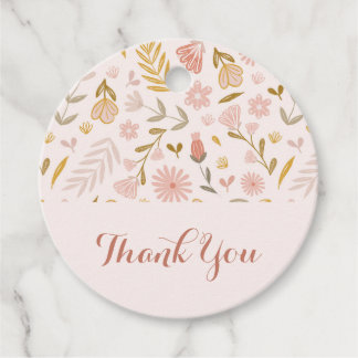 Pastel Wildflowers Bedankt voor de tags Bedankjes Labels