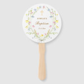Pastel Wildflowers doop Handwaaier (Achterkant)
