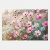 Pastel Wildflowers Impressionist Decoupage Inpakpapier Vel (Voorkant 3)