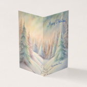 Pastel Winter Impressies: minimalistisch Kaart (Buitenkant)