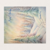 Pastel Winter Impressies: minimalistisch Kaart (Buitenkant ongevouwen)