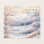 Pastel Winter Impressies: minimalistisch Kaart (Binnenkant ongevouwen)