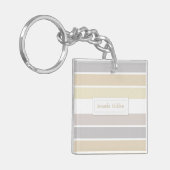 Pastel Winter Kleurpalet Calligrafie-script Sleutelhanger (Voorkant Links)