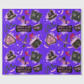 Pastel Witch Wrapping Paper - Kawaii Magisch cadea Cadeaupapier (Vlak)