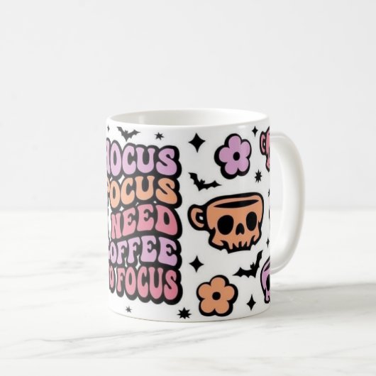 Pastel Witchy Coffee Pun Mug (Devant droit)