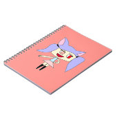 Pastel Wolf Meisje Notitieboek (Linkerzijde)