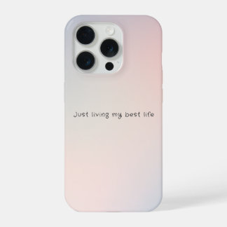 Pastel Wolken “Gewoon Mijn Beste Leven Leven” iPhone 15 Pro Hoesje