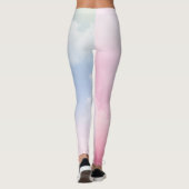 Pastel Wolken: Serene achtergrond patroon Leggings (Achterkant)