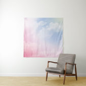 Pastel Wolken: Serene achtergrond patroon Wandkleed (In situ)