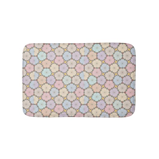 Pastel Wood Slices Drawing Badmat (Voorkant)