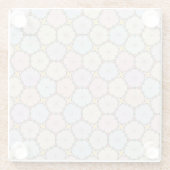 Pastel Wood Slices Glazen Onderzetter (Achterkant)