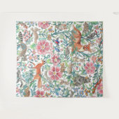 Pastel Woodland Animal Deer Fox Rabbit Groot  Wandkleed (Voorkant (horizontaal))