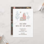 Pastel Woodland | Carte Faire-part mobile (Devant/Arrière en situation)