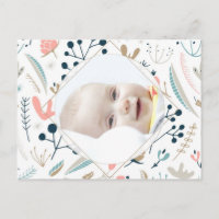 Pastel Woodland Foto van Birthday Invitation Brief