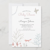 Pastel Woodland | Invitation Baby shower (Devant)
