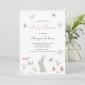 Pastel Woodland | Invitation Baby shower (Debout devant)