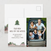 pastel woodland Moving Announcement Briefkaart (Voorkant / Achterkant)