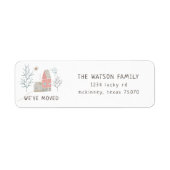 Pastel Woods | Étiquette de adresse Faire-part mob (Devant)