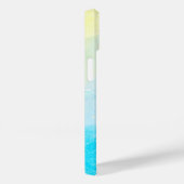 Pastel Yellow Blue Waterverf Monogram Naam Aangepa Case-Mate iPhone Case (Achterkant / Rechts)