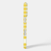 Pastel Yellow Gingham Buffalo Check Pset Name Case-Mate iPhone Case (Achterkant / Rechts)