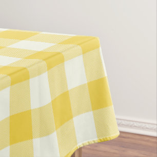 Pastel Yellow Gingham Buffalo Check Pset Pattern Tafelkleed