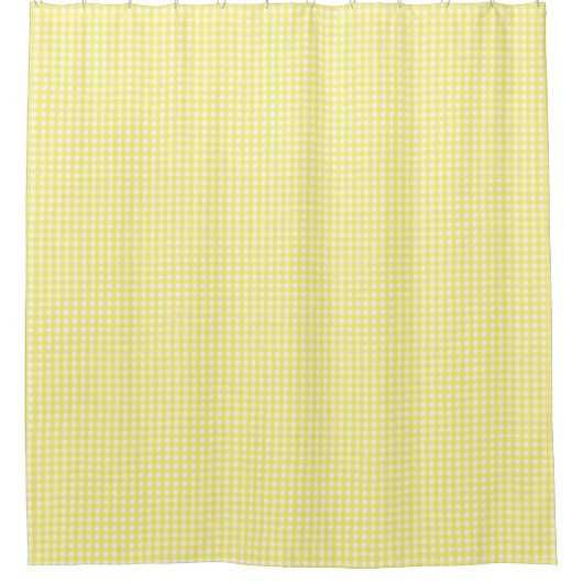 Pastel Yellow Gingham Pattern Douchegordijn (Voorkant)