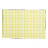 Pastel Yellow Gingham Pattern Kussensloop (Achterkant)