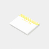 Pastel Yellow Gingham Pattern Post-it Notes (Schuin)