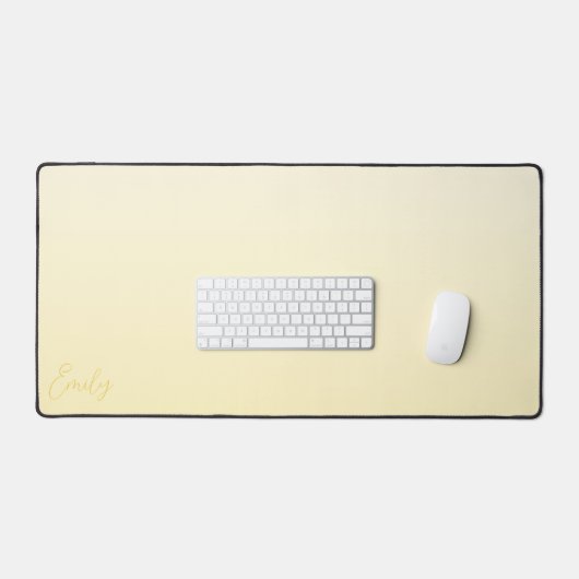 Pastel Yellow Gradient Calligraphy Personalized (Clavier et souris)