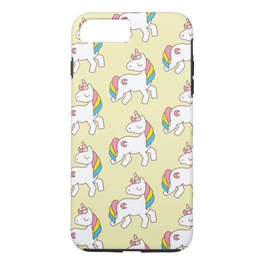 Pastel Yellow Unicorn Pattern Case-Mate iPhone Case (Achterkant)