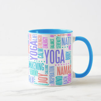 Pastel Yoga Word Cloud Elegant Patroon Mok