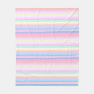Pastel zachte kleur creatief gestreept fleece deken
