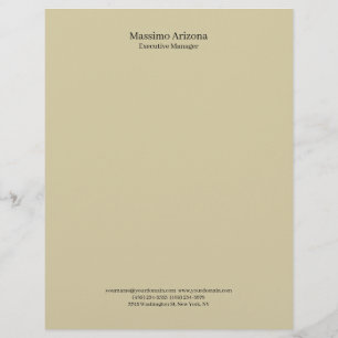 Pastel Zand Eenvoudig Professioneel Modern Minimal Briefhoofd