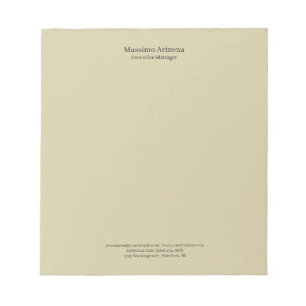 Pastel Zand Eenvoudig Professioneel Modern Minimal Notitieblok