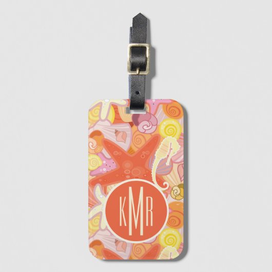 Pastel Zee Creatinatie | Monogram Bagagelabel (Voorkant (verticaal))