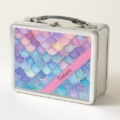 Pastel zeemeermin schaal patroon gepersonaliseerde (Voorkant)