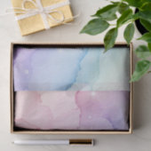 Pastel Zeemeermin Stardust Waterverf Abstract Tissuepapier (Geschenk)