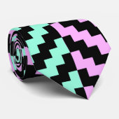 Pastel Zigzag Keelband Stropdas (Opgerold)