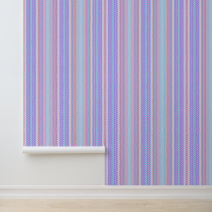 Pastel zigzag strepen behang