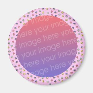 pastel zoete cupcakes fotolijst magneet