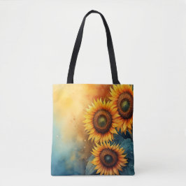 Pastel Zonnebloem Canvas tas