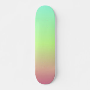 pastelaqua groen, roze verloopkleuren vervagen skateboard