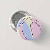 pastelbasketbal ronde button 3,2 cm (Voorkant /achterkant)