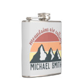  pastelbergen noemen monogram grijs heupfles (Rechts)