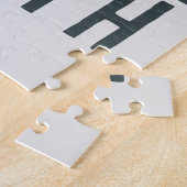  pastelbergen noemen monogram grijs legpuzzel (Zijkant)