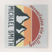  pastelbergen noemen monogram grijs legpuzzel (Horizontaal)