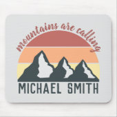  pastelbergen noemen monogram grijs muismat (Voorkant)